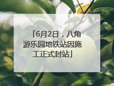 6月2日，八角游乐园地铁站因施工正式封站