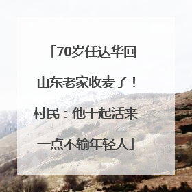 70岁任达华回山东老家收麦子！村民：他干起活来一点不输年轻人